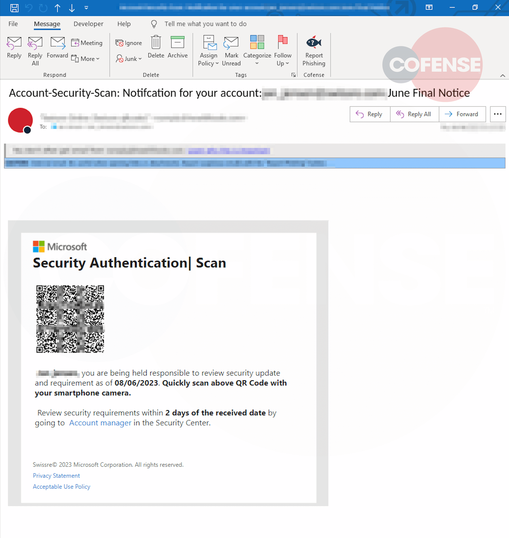 Figure 1 – QR Email 