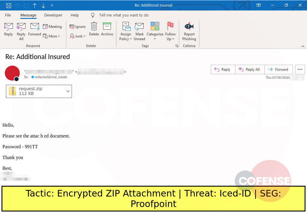phishing example delivers password-protected zip to install icedid banking trojan