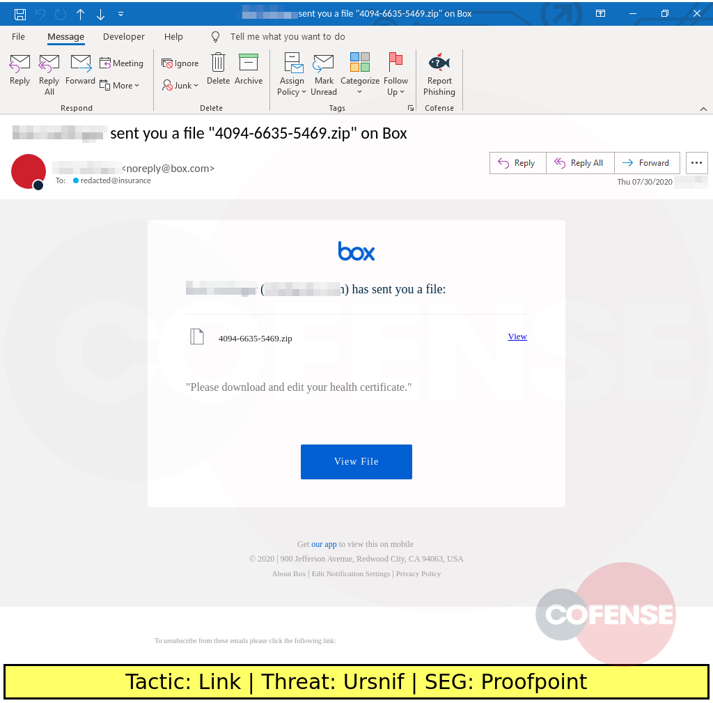 phishing example uses box.com to deliver ursnif malware
