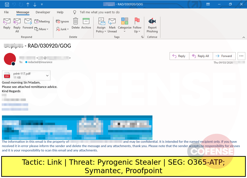 sample phish with a finance theme delivers a linked image to the pyrogenic stealer malware