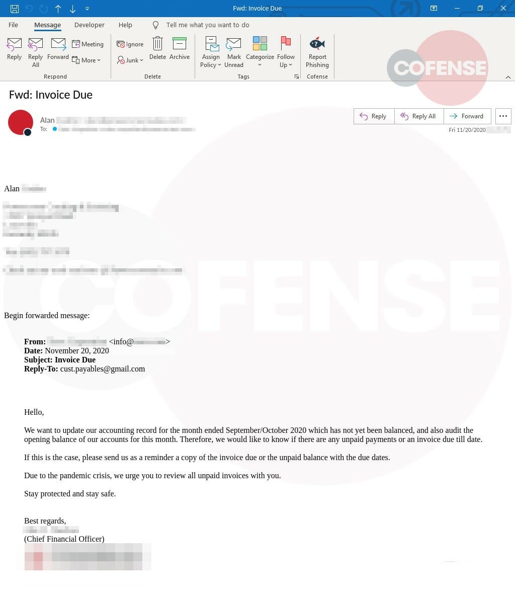Phishing Emails - Types and Examples - Cofense Infographic