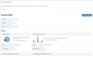 Cofense Vision: Real-Time Email Threat Detection - Dashboard