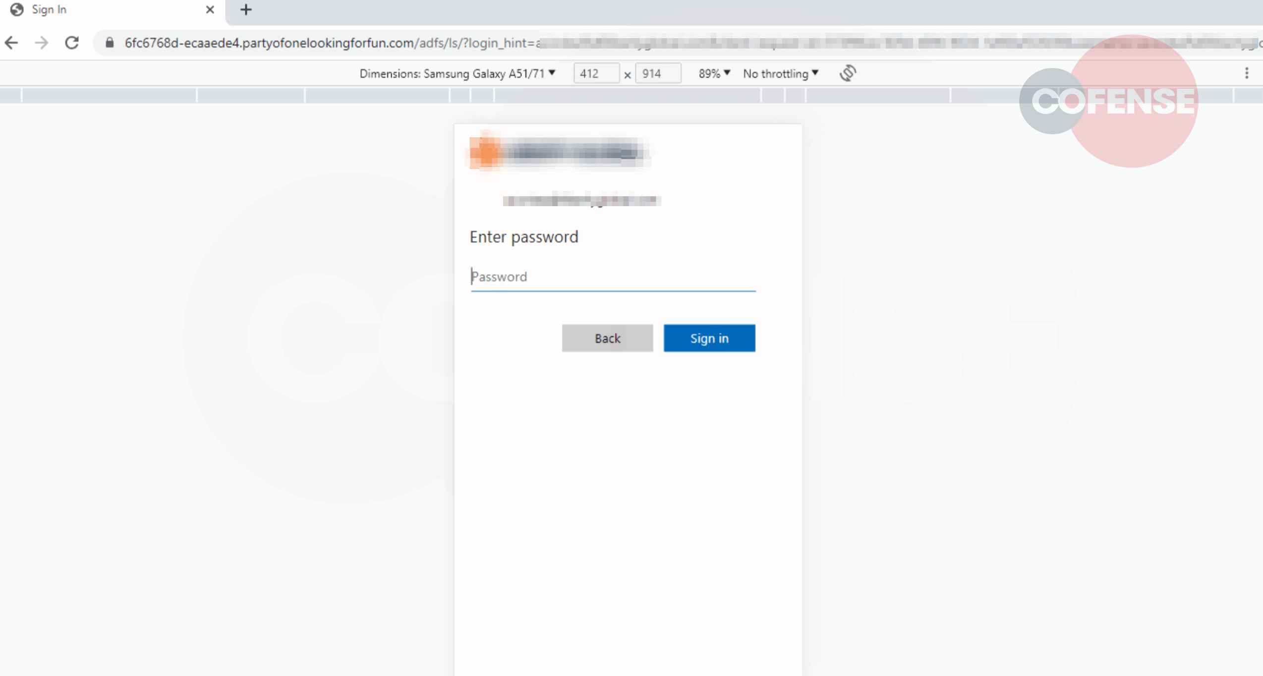 Abbildung 3 – Microsoft-Phishing-Seite 