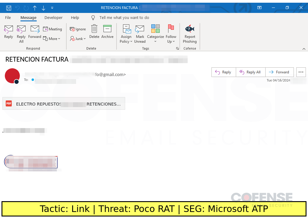 Phishing email examples screenshot