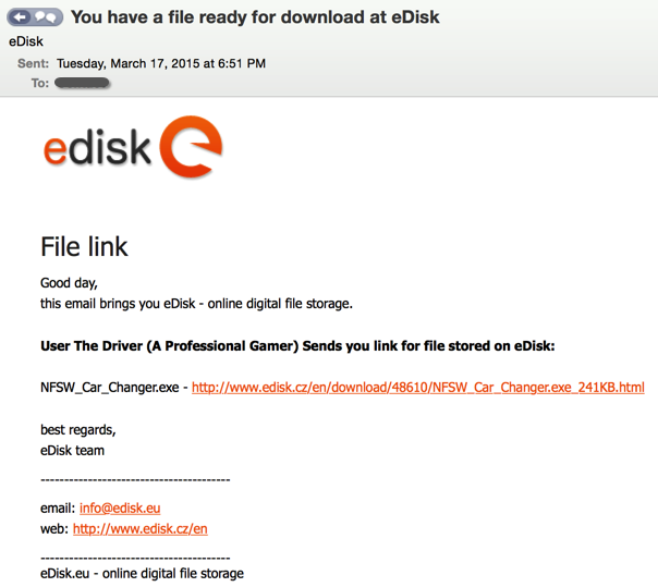 File download phishing email